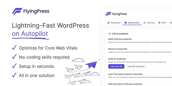 FlyingPress WordPress Speed Optimization Plugin