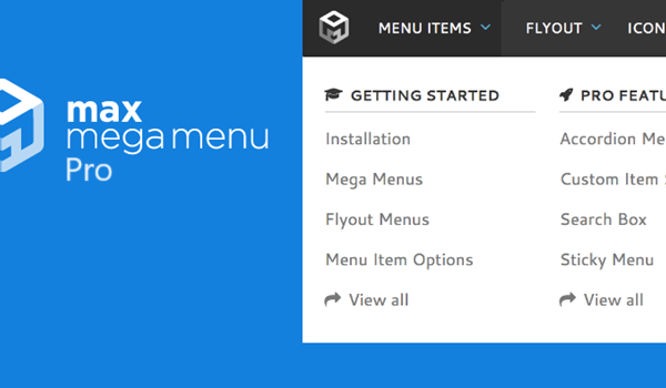 Max Mega Menu Pro WordPress Plugin