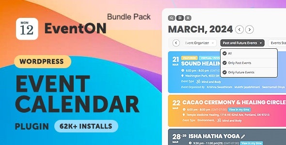 EventON Bundle Pack - EventON Plugin & All Premium Addons