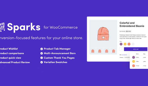 Sparks for WooCommerce plugin