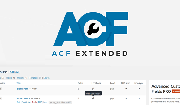 Advanced Custom Fields Extended pro plugin