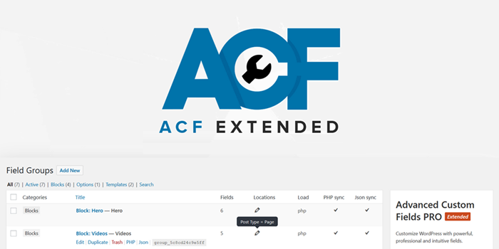 Advanced Custom Fields Extended pro plugin