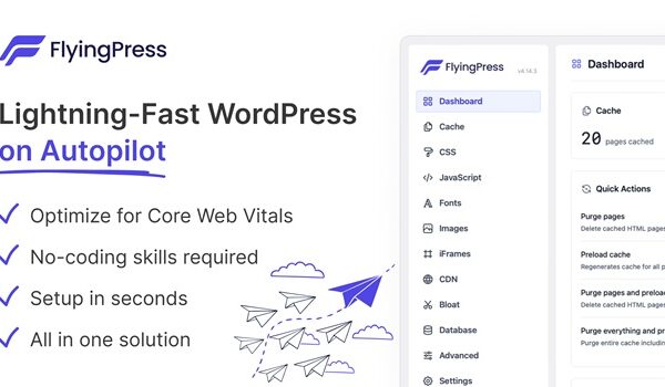 FlyingPress speed optimization plugin for WordPress