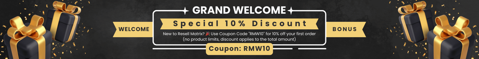 Resell Matrix - Welcome Bonus 10% off