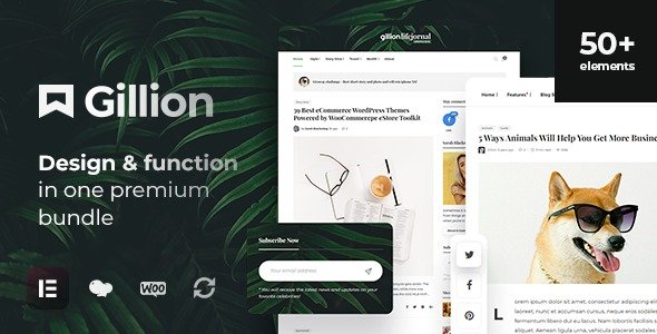 Gillion Blog Magazine Shop WordPress AMP Theme