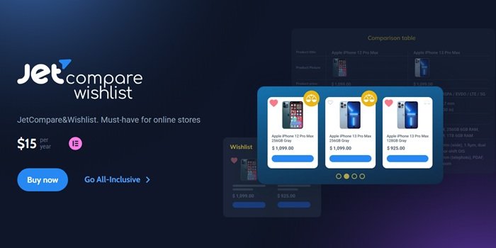 JetCompareWishlist WooCommerce Compare Wishlist Plugin